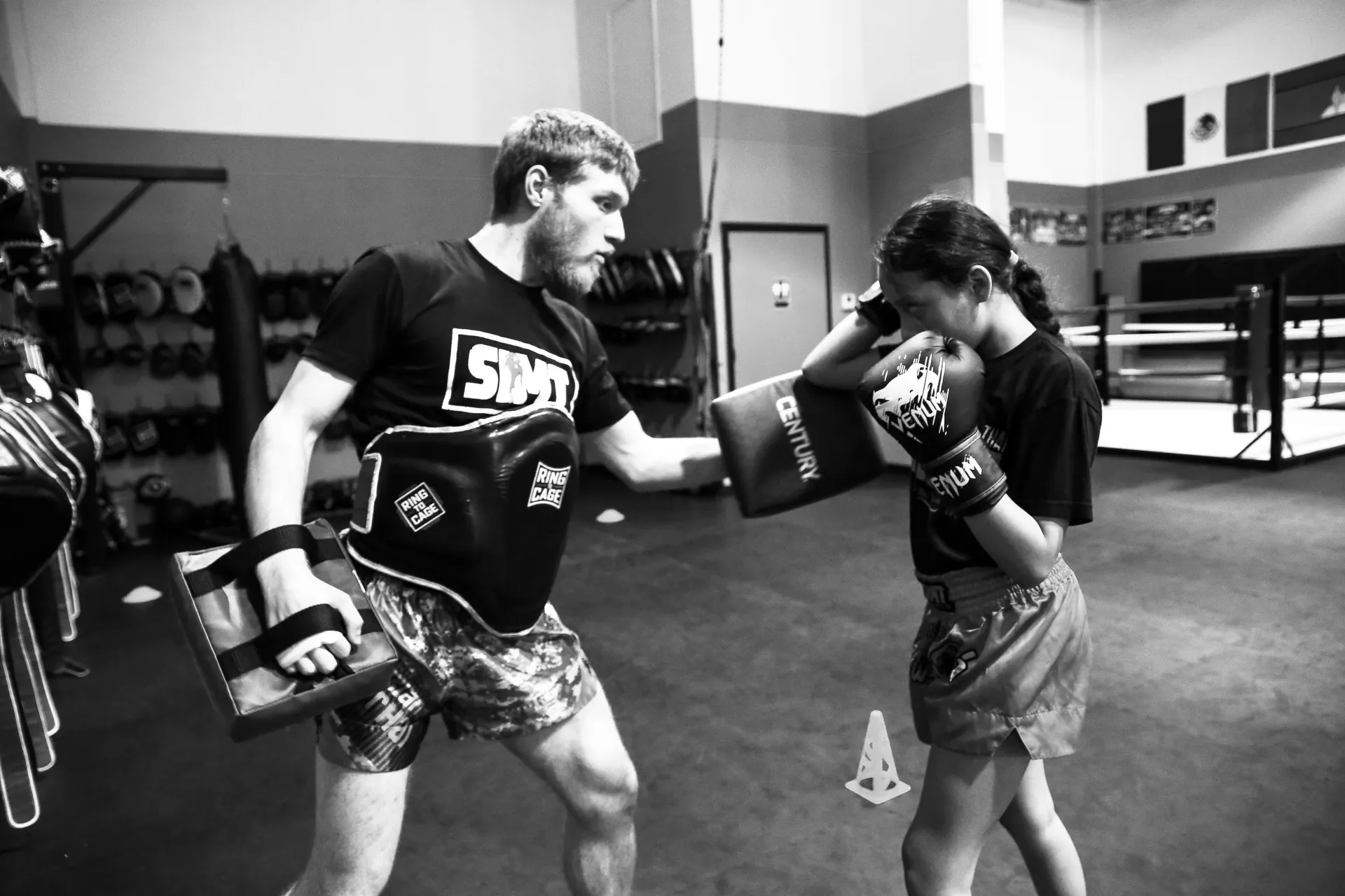 Muay Thai training session at Legion Muay Thai gym in Staten Island