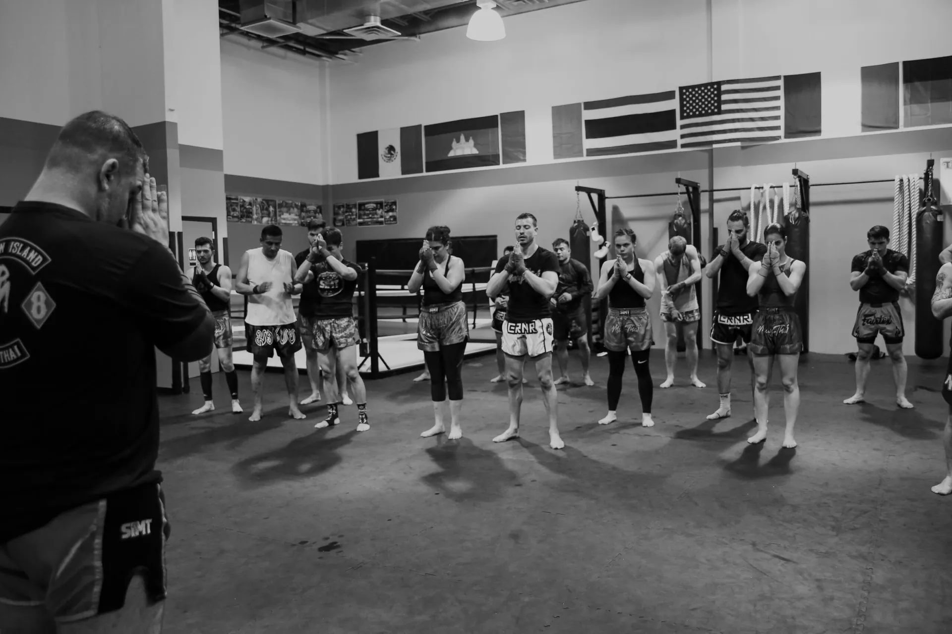 Legion Muay Thai gym interior showing training area and equipment in Staten Island